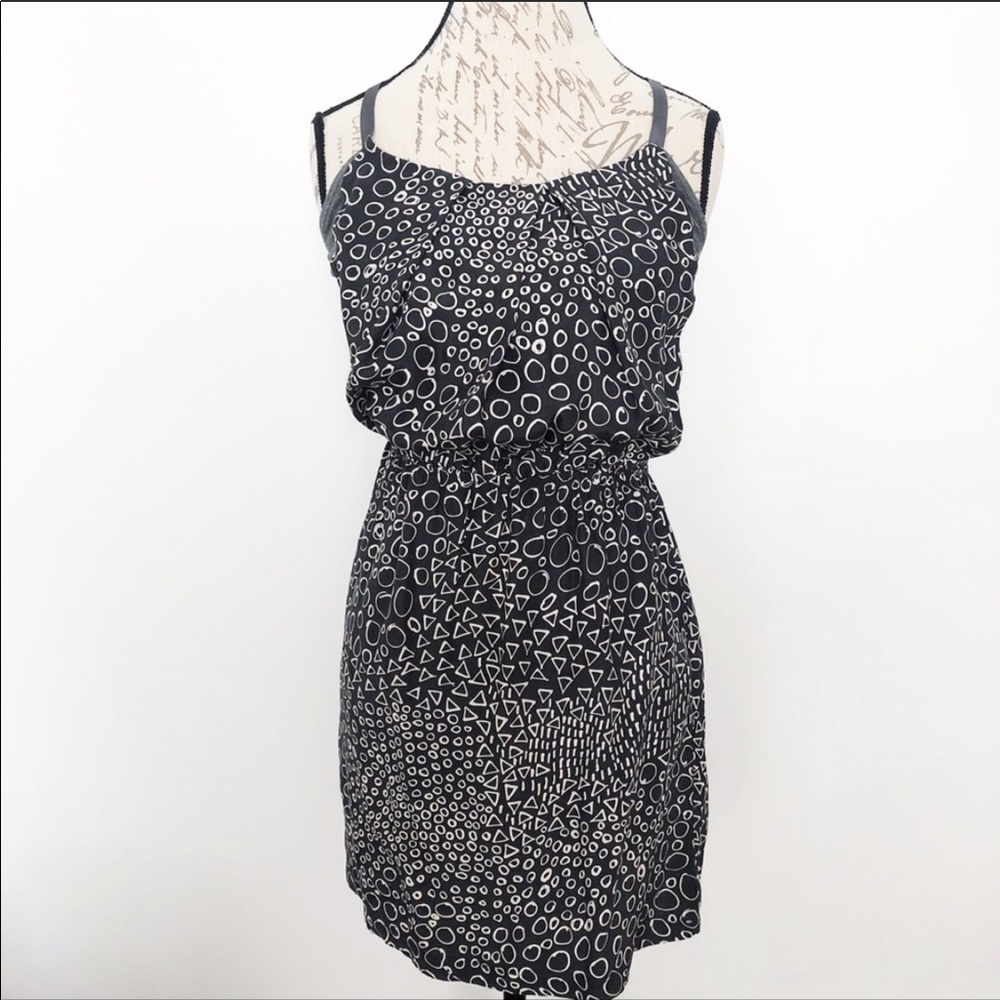 Casual Grey Sleeveless Silk Dress Size S